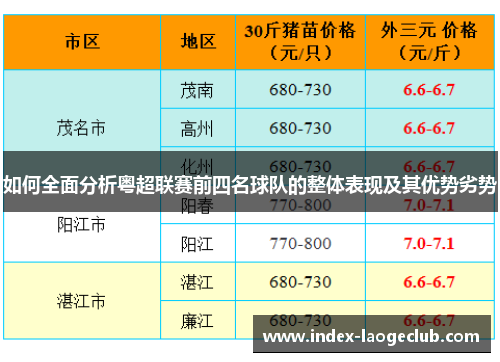 如何全面分析粤超联赛前四名球队的整体表现及其优势劣势